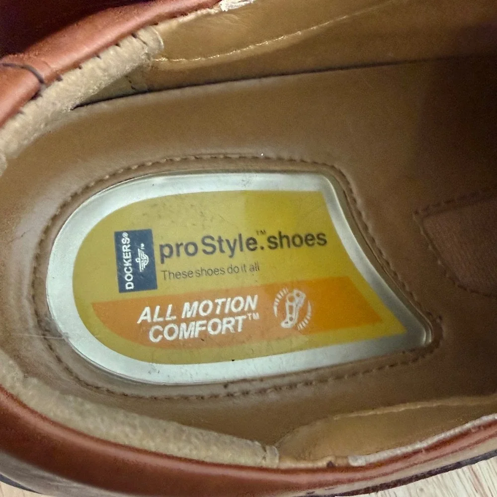 Dockers ProStyle Bicycle Toe Oxford 11M Tan Leather Classic Business Casual